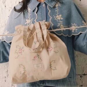 Sézane x Sea NY Floral Beige Tote Bag